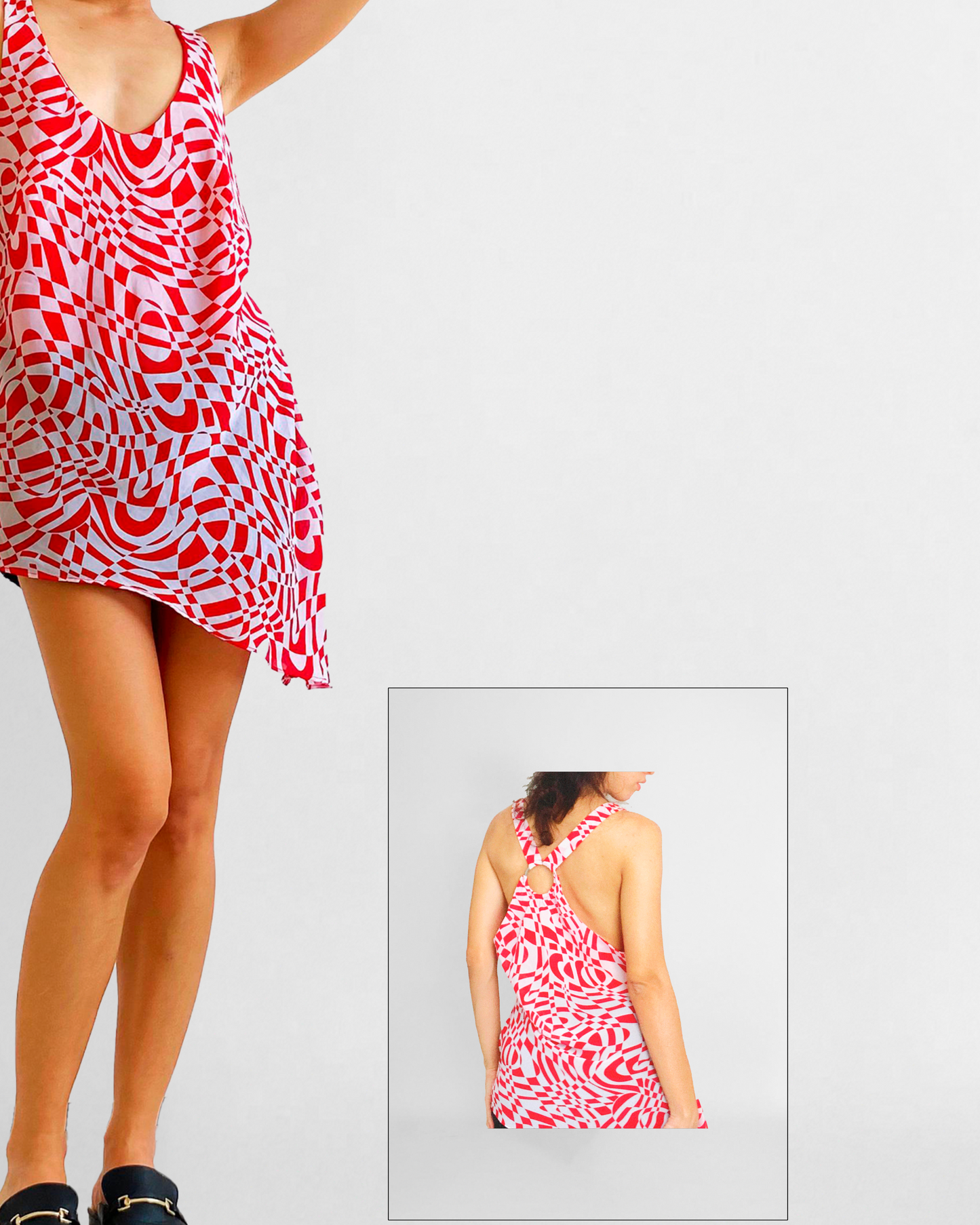 Blusa assimétrica 70´s