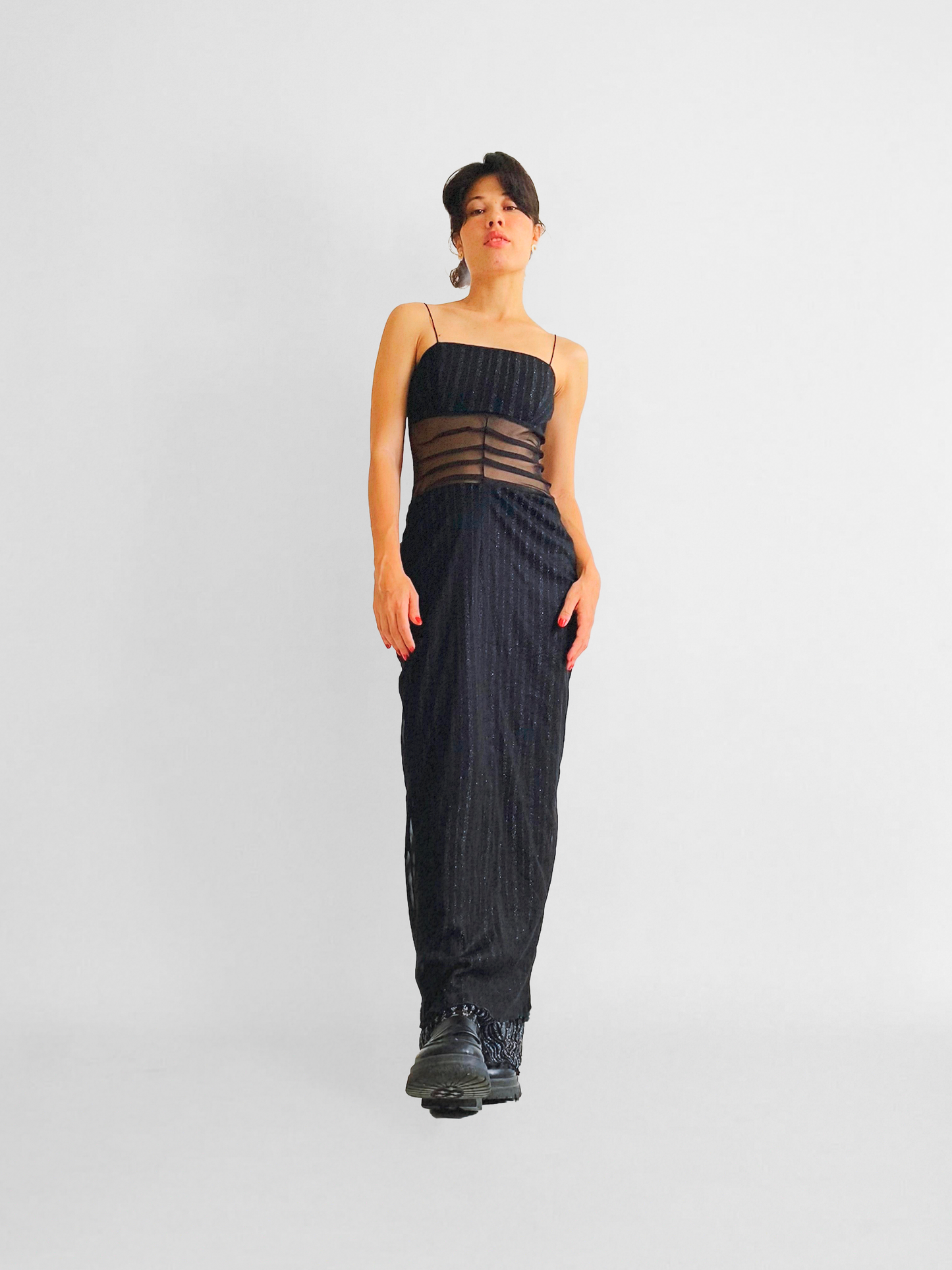 Vestido longo reto