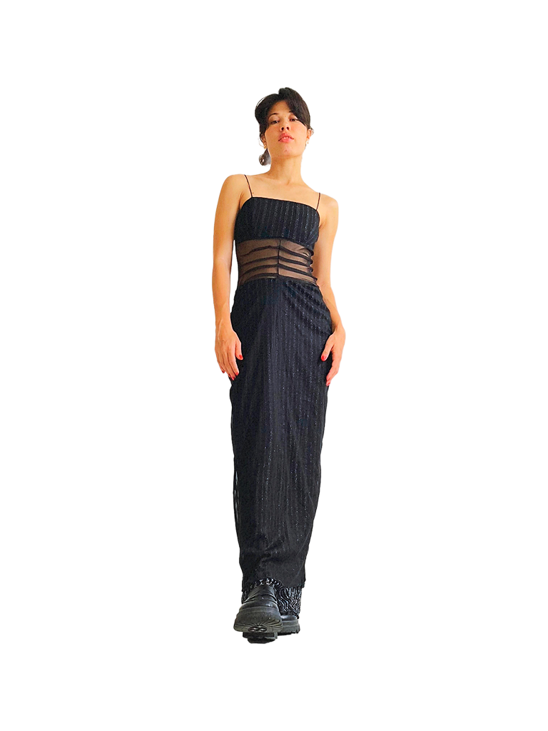 Vestido longo reto